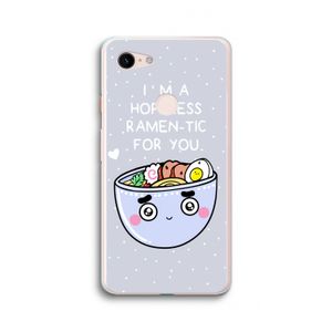 I'm A Hopeless Ramen-Tic For You: Google Pixel 3 XL Transparant Hoesje