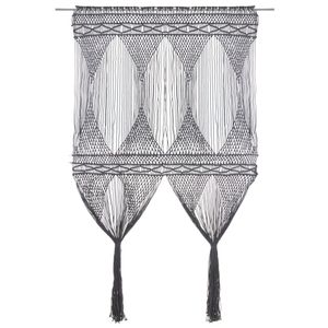 VidaXL Gordijn macramé 140x240 cm katoen antraciet