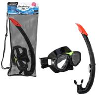 SportX volwassenen snorkelset 5 sterren zwart - thumbnail
