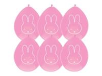 Haza Witbaard Ballonnen nijntje roze, 6st.