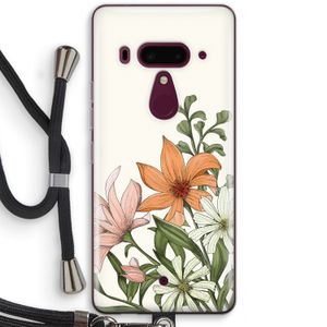 Floral bouquet: HTC U12+ Transparant Hoesje met koord