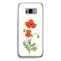 Red poppy: Samsung Galaxy S8 Plus Transparant Hoesje