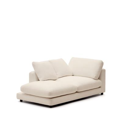 Kave Home Chaise Longue 'Gala' Chenille, Links, kleur Beige