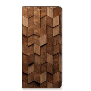 Book Wallet Case voor Samsung Galaxy S24 Plus Wooden Cubes