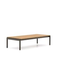 Kave Home Outdoor Salontafel 'Sorells' Teakhout en groen aluminium, 149 x 63cm,