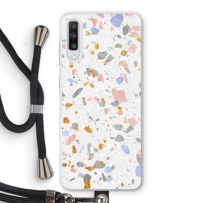 Terrazzo N°8: Samsung Galaxy A70 Transparant Hoesje met koord