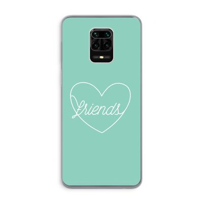 Friends heart pastel: Xiaomi Redmi Note 9 Pro Transparant Hoesje