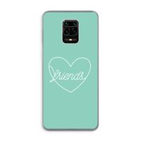 Friends heart pastel: Xiaomi Redmi Note 9 Pro Transparant Hoesje