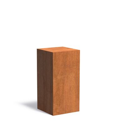 Cortenstaal sokkel 50x50x100cm.