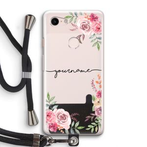 Rozen: Pixel 3 Transparant Hoesje met koord