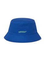 Off-White Kids Big Bookish bucket hat - Bleu - thumbnail