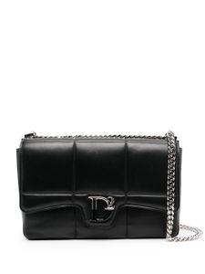 DSQUARED2 sac porté épaule matelassé à plaque logo - Noir