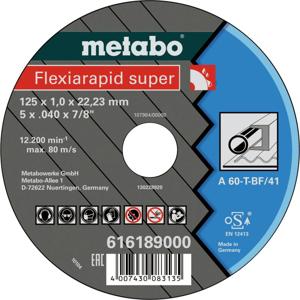 Metabo 616188000 Doorslijpschijf recht 25 stuk(s) Blik, Profiel