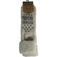 Apollo Slofsok anti slip unisex grijs/beige maat 43-46