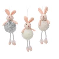 Paashanger Konijn polyester 24cm wit