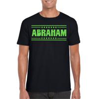 Verkleed T-shirt voor heren - abraham - zwart - glitter groen - verjaardag/themafeest - 50 jaar