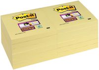 Post-it Super Sticky notes, 90 vel, ft 76 x 76 mm, geel, pak van 12 blokken