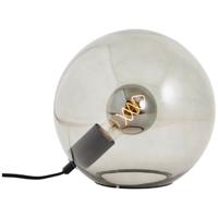 Brilliant Bol tafellampBelado zwart met smoke glas - 92804/76