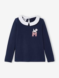 Meisjesshirt met lange mouwen Disney® Marie de Aristokatten marineblauw