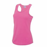 AWDis sport singlet voor dames - roze - mouwloos shirtje - polyester - lucht doorlatend - thumbnail