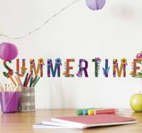 Muurdecoratie stickers Summertime tekst