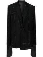 Nicolas Andreas Taralis blazer oversize à design réversible - Noir - thumbnail