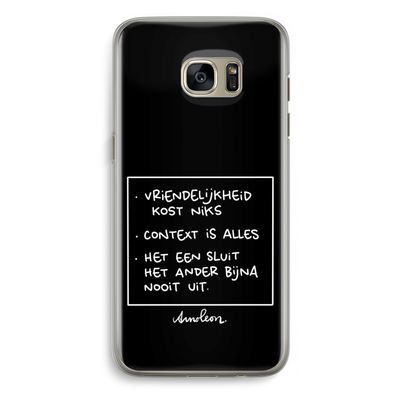 Mijn Motto's: Samsung Galaxy S7 Edge Transparant Hoesje