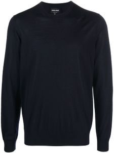 Giorgio Armani pull à encolure ronde - Bleu