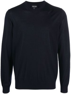Giorgio Armani pull à encolure ronde - Bleu