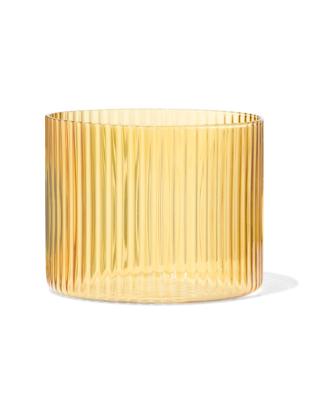 HEMA Glas Voor Geurkaars ⌀10x8.5cm Ribbel Geel (geel)