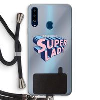 Superlady: Samsung Galaxy A20s Transparant Hoesje met koord