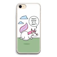 Unicorn: iPhone 7 Transparant Hoesje