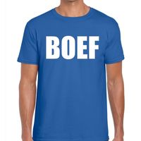 BOEF heren T-shirt blauw - thumbnail