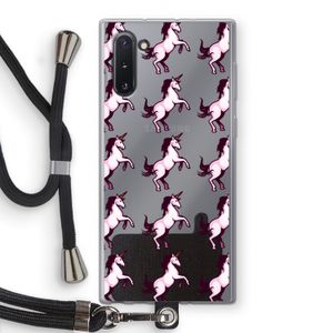 Musketon Unicorn: Samsung Galaxy Note 10 Transparant Hoesje met koord