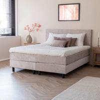 Boxspring Julia Teddy Beige 160x210 Cm Excl. Montage Medium & Vlak Dekbed Discounter - Dekbed-Discounter.nl