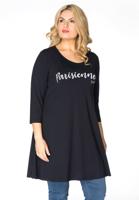 Yoek Tunic flare Parisienne | Blauw | Maat L