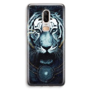Darkness Tiger: OnePlus 6 Transparant Hoesje