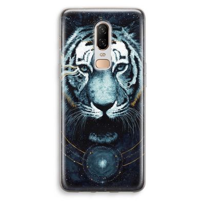 Darkness Tiger: OnePlus 6 Transparant Hoesje