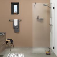 Sealskin I AM Walk in type A3 (divider), 880 mm, mat zwart, 8 mm helder veiligheidsglas + antikalk. CCKA30886195100