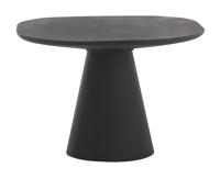 Light & Living Bijzettafel Abala 60cm - Mat Zwart - Ovaal