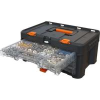 Opbergkast met 3 lades - WORX BY KETER - STACK N ROLL - 48 x 33 x 23 cm - Zwart