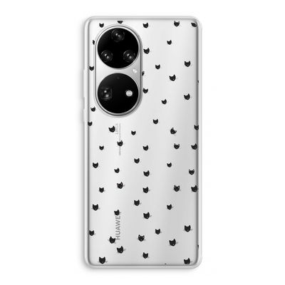 Kleine kattenkopjes: Huawei P50 Pro Transparant Hoesje