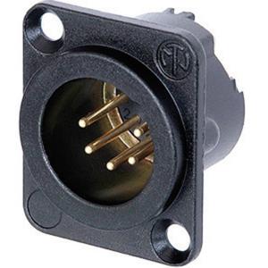 Neutrik NC5MD-LX-B XLR-connector Flensstekker, contacten recht Aantal polen: 5 Zwart 1 stuk(s)