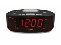 Wekkerradio met Wake Up Light en FM Radio - Netstroom - Digitale Wekker met USB Oplader - Zwart (HCG101)