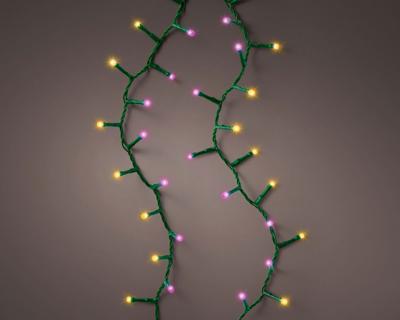 LED compactl1600 cm-750L groen/roze kerstverlichting - Lumineo