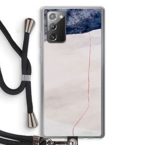 Stone White: Samsung Galaxy Note 20 / Note 20 5G Transparant Hoesje met koord