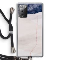 Stone White: Samsung Galaxy Note 20 / Note 20 5G Transparant Hoesje met koord
