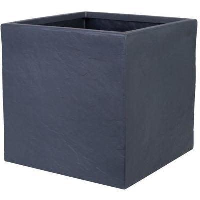 Bloempot Strata 40 x 38 x 40 cm Grafiet Plastic Vierkant