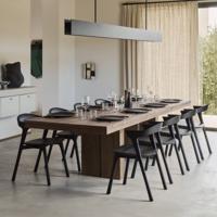 Ethnicraft Uitschuifbare Eettafel 'Double' Ruw Teakhout, 200/300 x 100cm, kleur Bruin