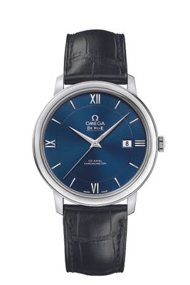 Horlogeband Omega 42413402003001 Krokodillenleer Zwart 20mm